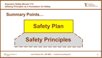 ESM 17.0: Utilizing Principals as a Foundation of Safety